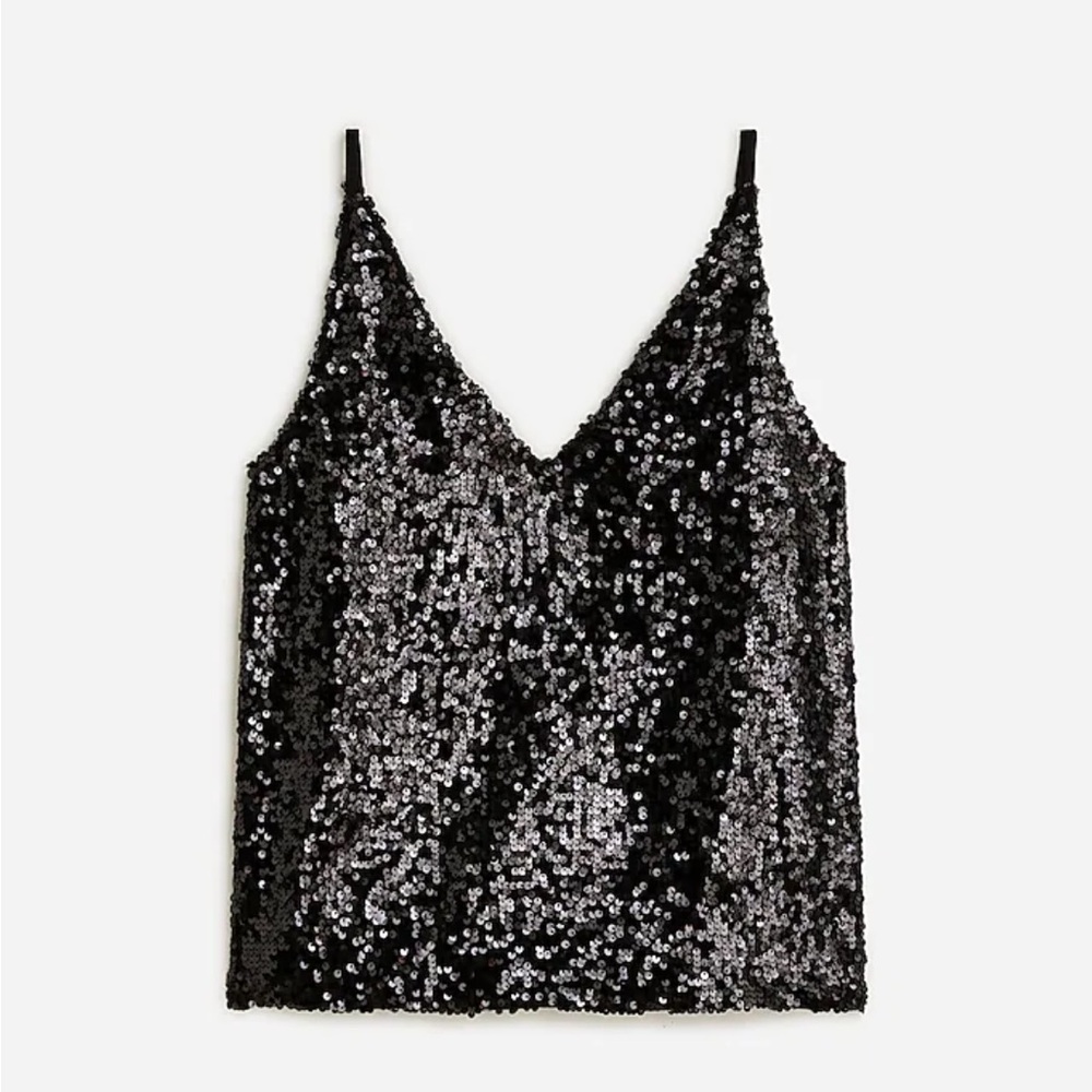 J. Crew Collection Carrie V-neck camisole in sequin NWT